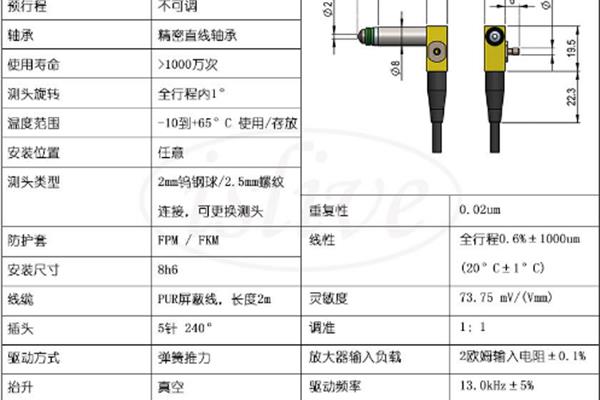 瑞士PETER HIRT電感式半橋直線位移傳感器